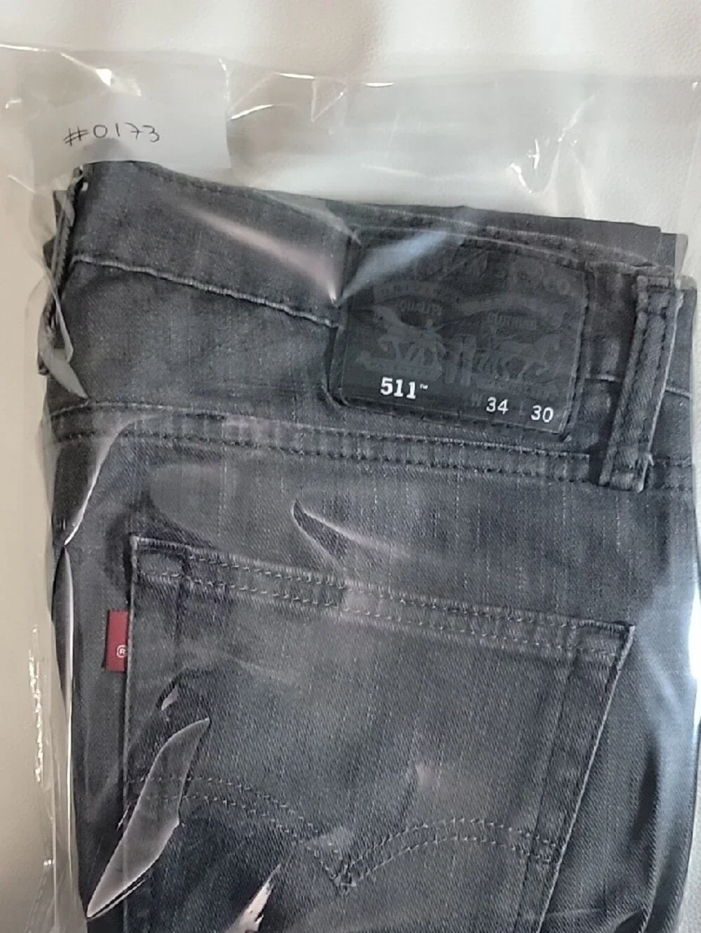 Levi's 511 Slim Fit Jeans Faded Black Grey Wash Men's 34x30